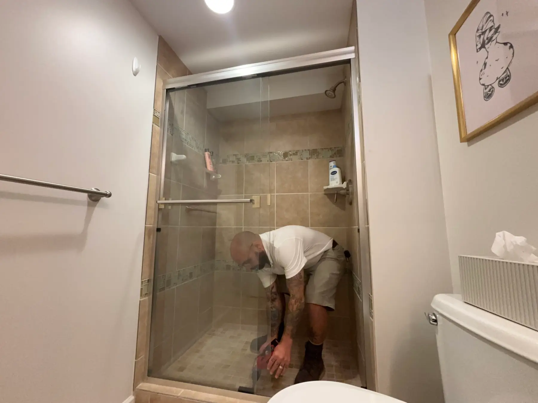 shower door repair handyman in burpengary